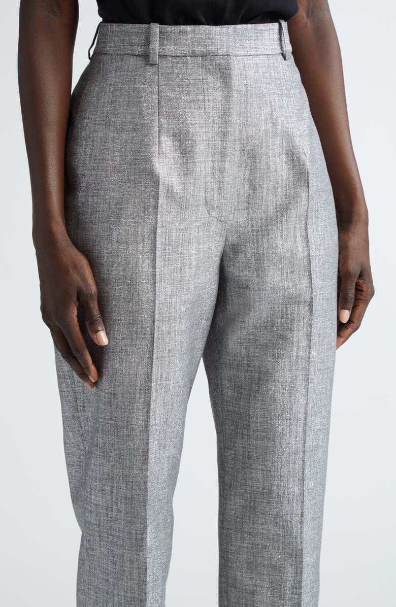 McQueen High Waist Cigarette Trousers, Alternate, color, 