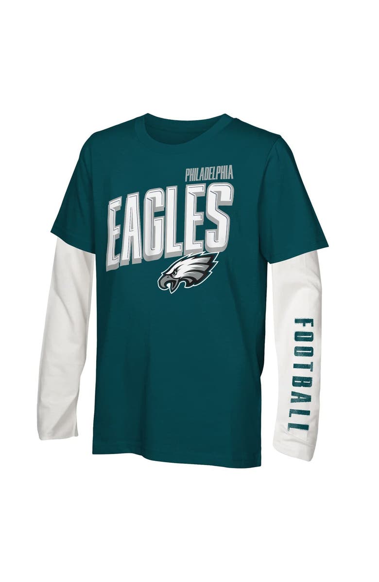 Outerstuff Youth Outerstuff Philadelphia Eagles The Mix Combo T-Shirt Set, Alternate, color, Green