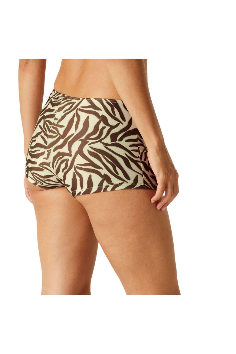 Aceana Zebra Print Bikini Shorts, Alternate, color, Cream and Brown