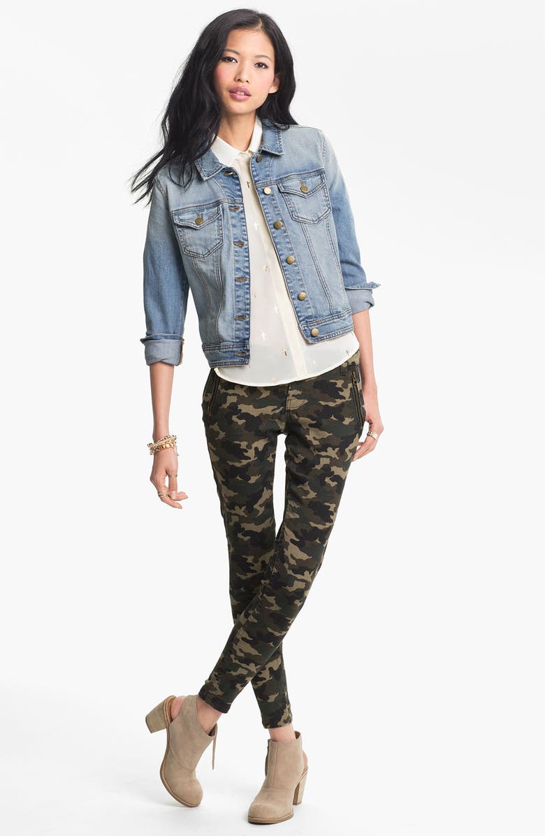 STS Blue See Thru Soul Camo Print Skinny Pants, Alternate, color, 