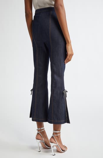 Ayleen Rhinestone Bow Flare Leg Jeans