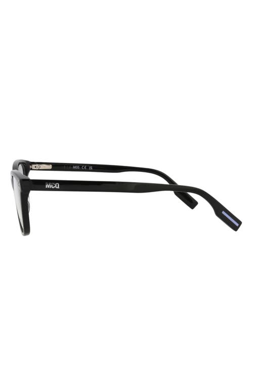 Alexander Mcqueen Mcqueen 51mm Square Optical Glasses In Black Black Transparent