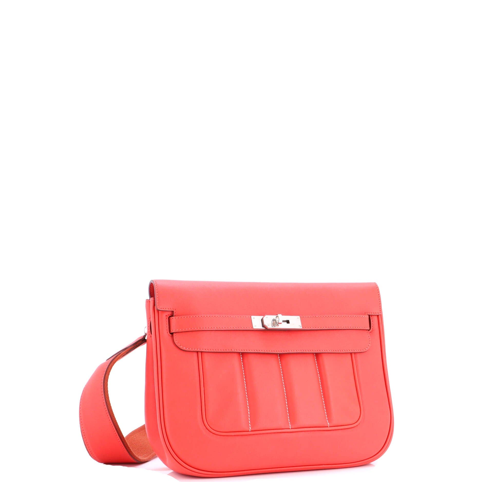 Pre-Owned Hermes Berline Bag Swift 28, Alternate, color, Rouge Tomate