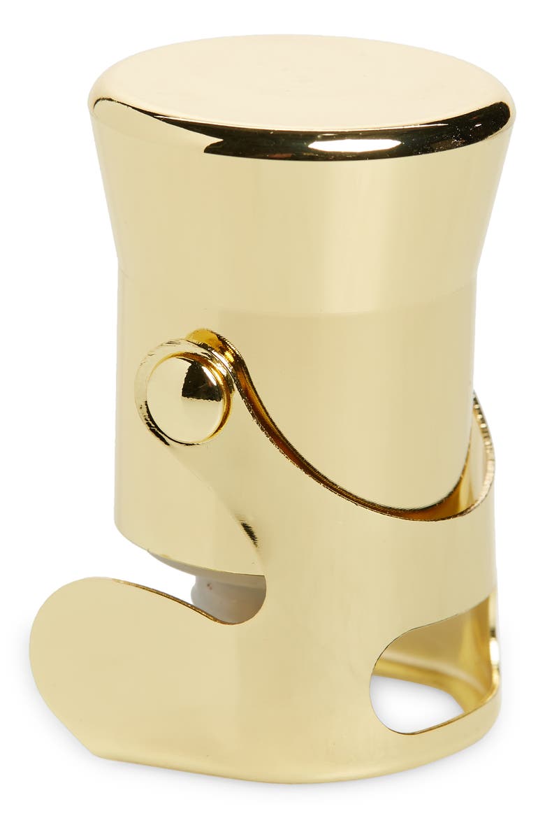 Heavyweight Champagne Stopper, Main, color, GOLD