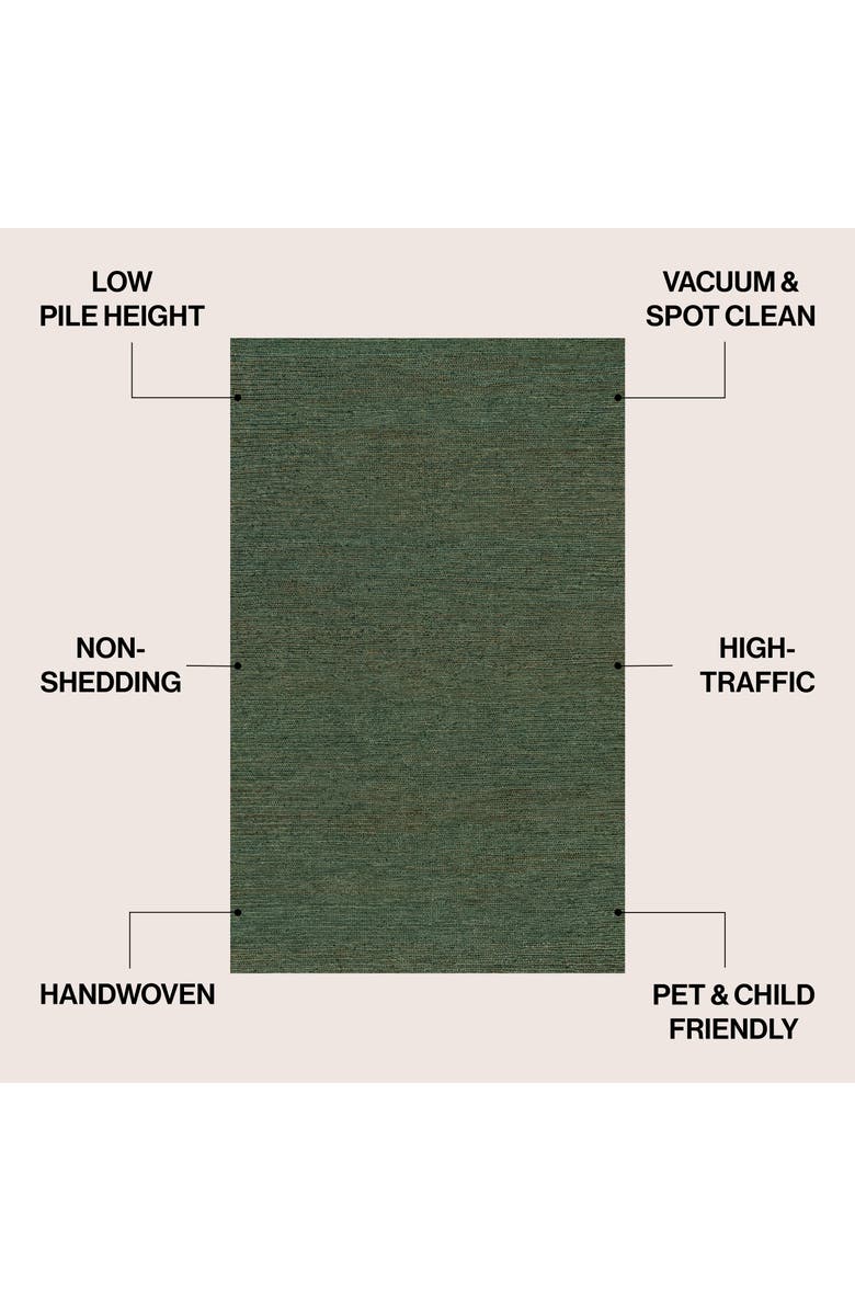 Griffin Rustic Farmhouse Woven Jute Solid Area Rug