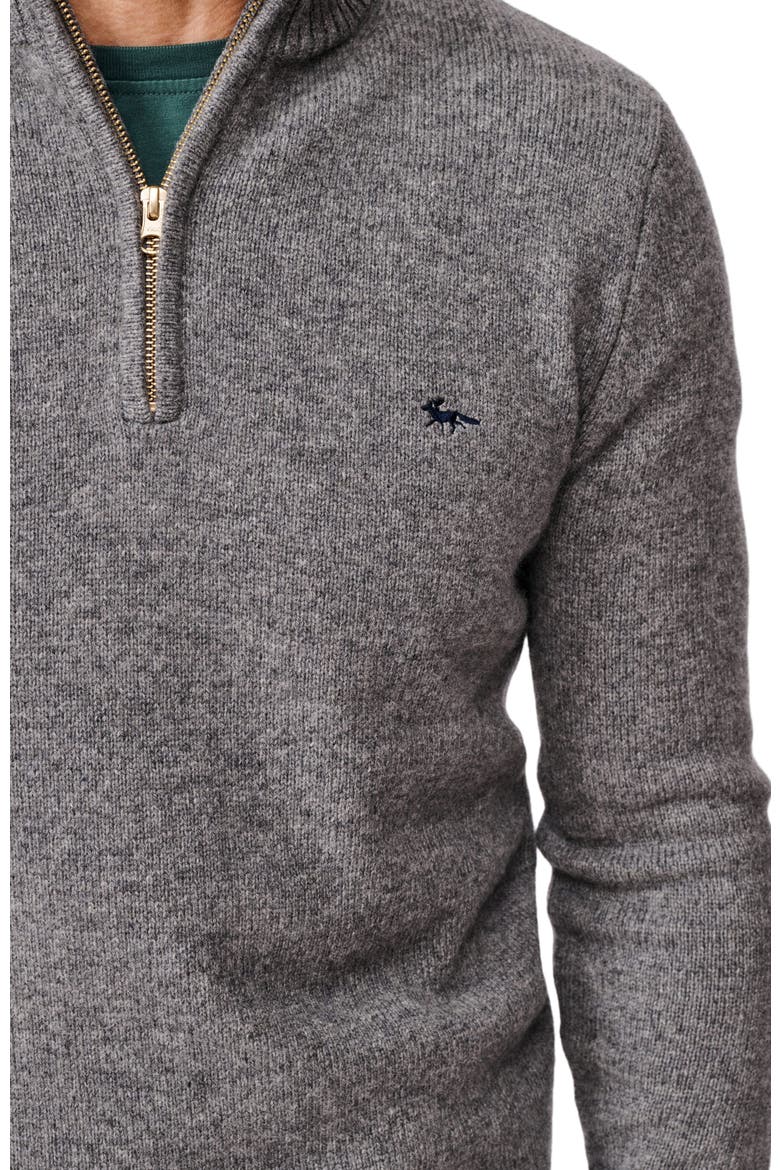 Pepper Lambswool Zip Neck Sweater, Alternate, color, Mid Grey