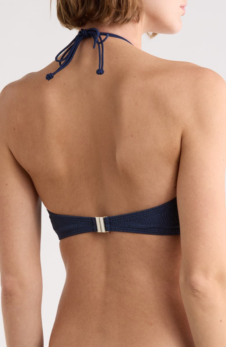 ViX Paula Hermanny Firenze Clea Carol Halter Bikini Top, Alternate, color, Blue