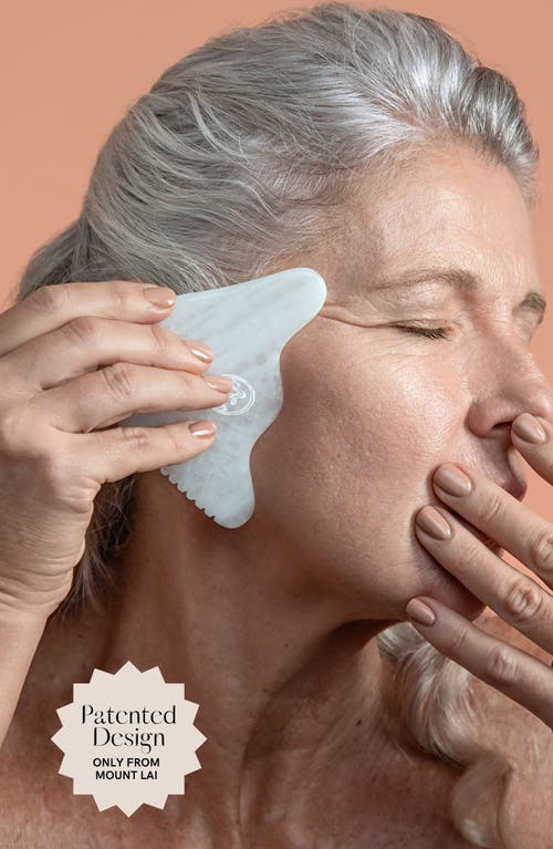 Mount Lai Vitality Qi White Jade Gua Sha Sculpting Tool In White