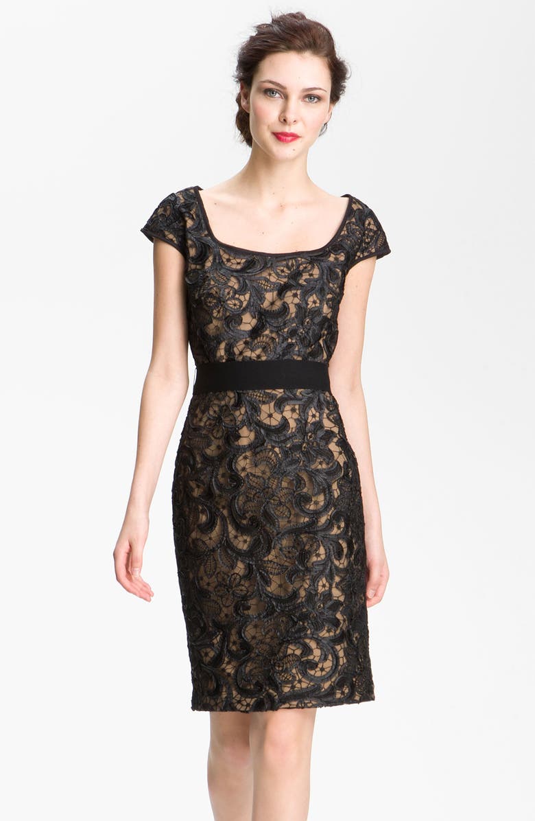 T by Tadashi Lace Sheath Dress, Main, color,