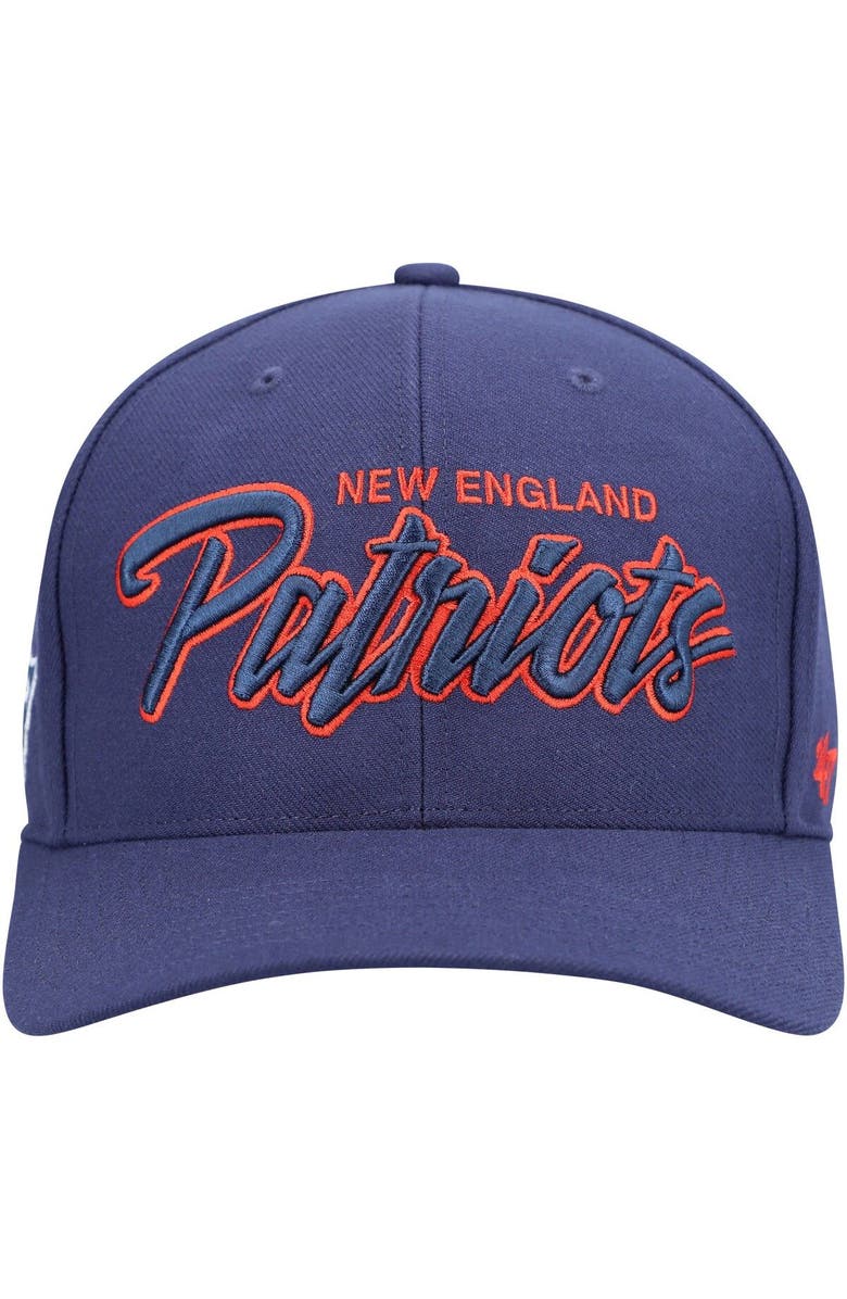 '47 Men's '47 Navy New England Patriots Street Script MVP Snapback Hat, Alternate, color,
