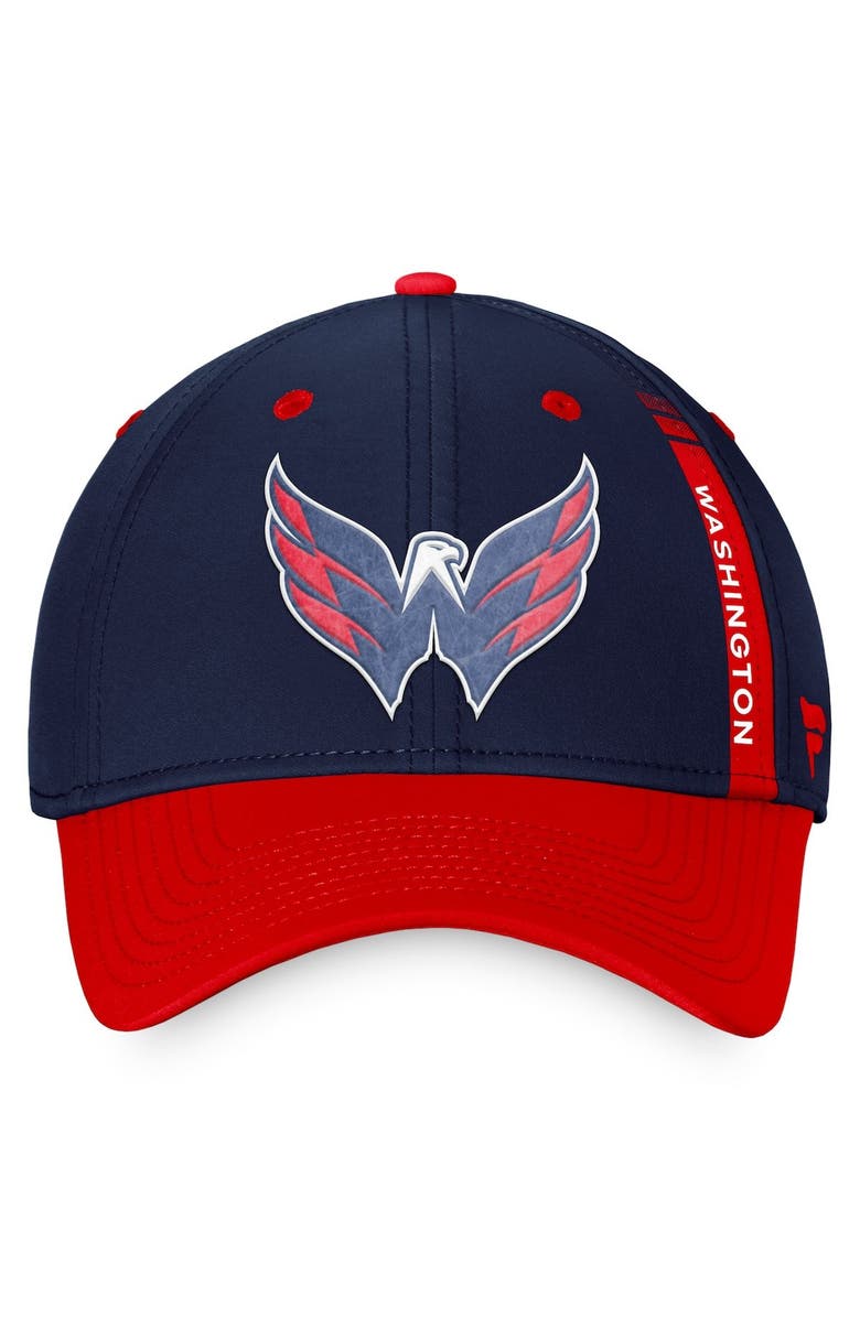 FANATICS Men's Fanatics Branded Navy/Red Washington Capitals 2022 NHL Draft Authentic Pro Flex Hat, Alternate, color,