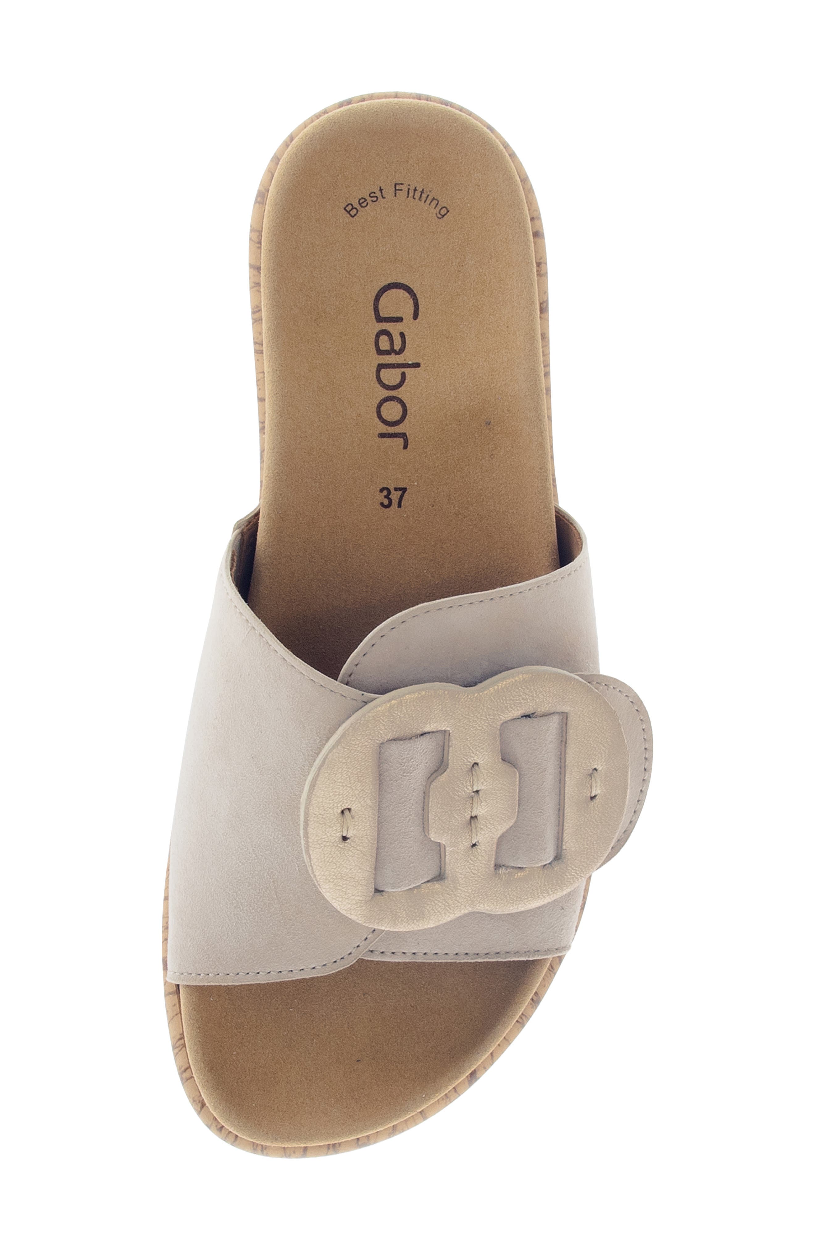 Gabor 63.760 Platform Slide Sandal, Alternate, color, Oak