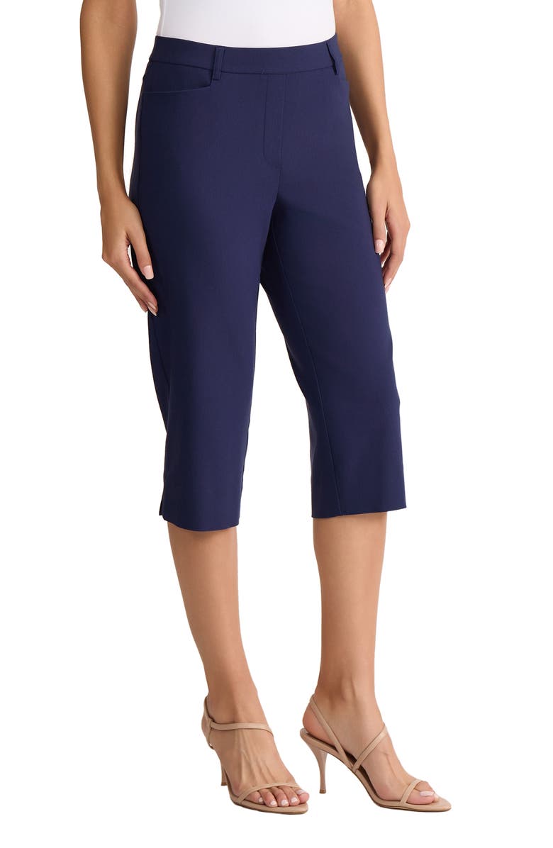 Jones New York Mid Rise Pedal Pusher Pants, Alternate, color, Pacific Navy