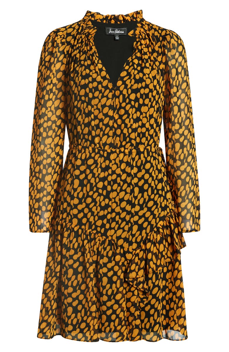 Sam Edelman Ruffle Long Sleeve Dress, Alternate, color,