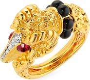 Kenneth Jay Lane Ram Head Adjustable Ring