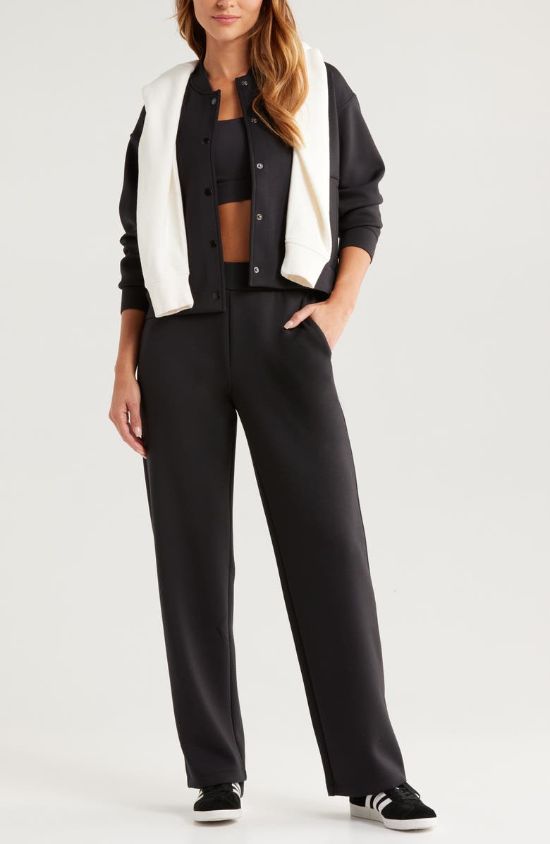 Zella Luxe Snap Front Jacket, Alternate, color, 