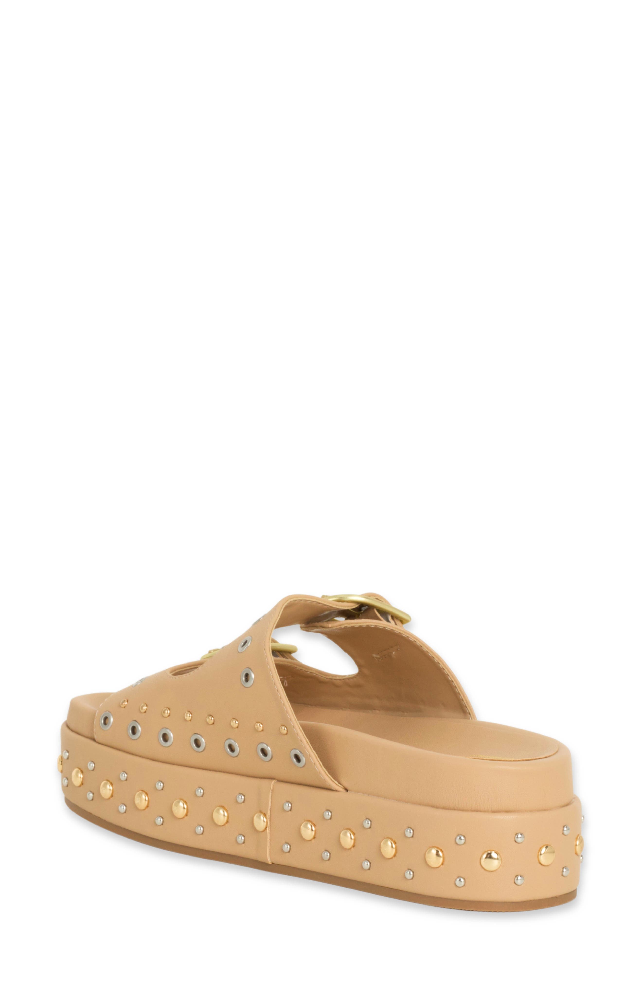 Irene Platform Slide Sandal, Alternate, color, TAN