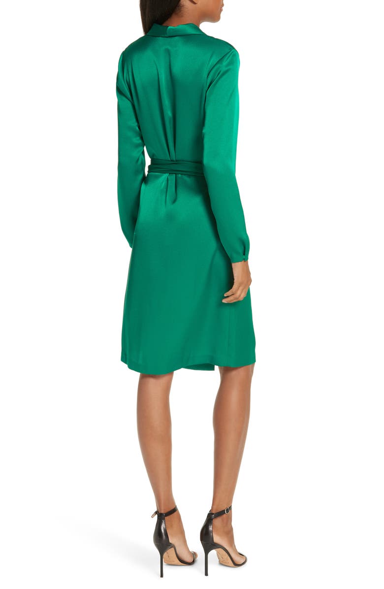 ba&sh Janeiro Satin Wrap Dress, Alternate, color, 