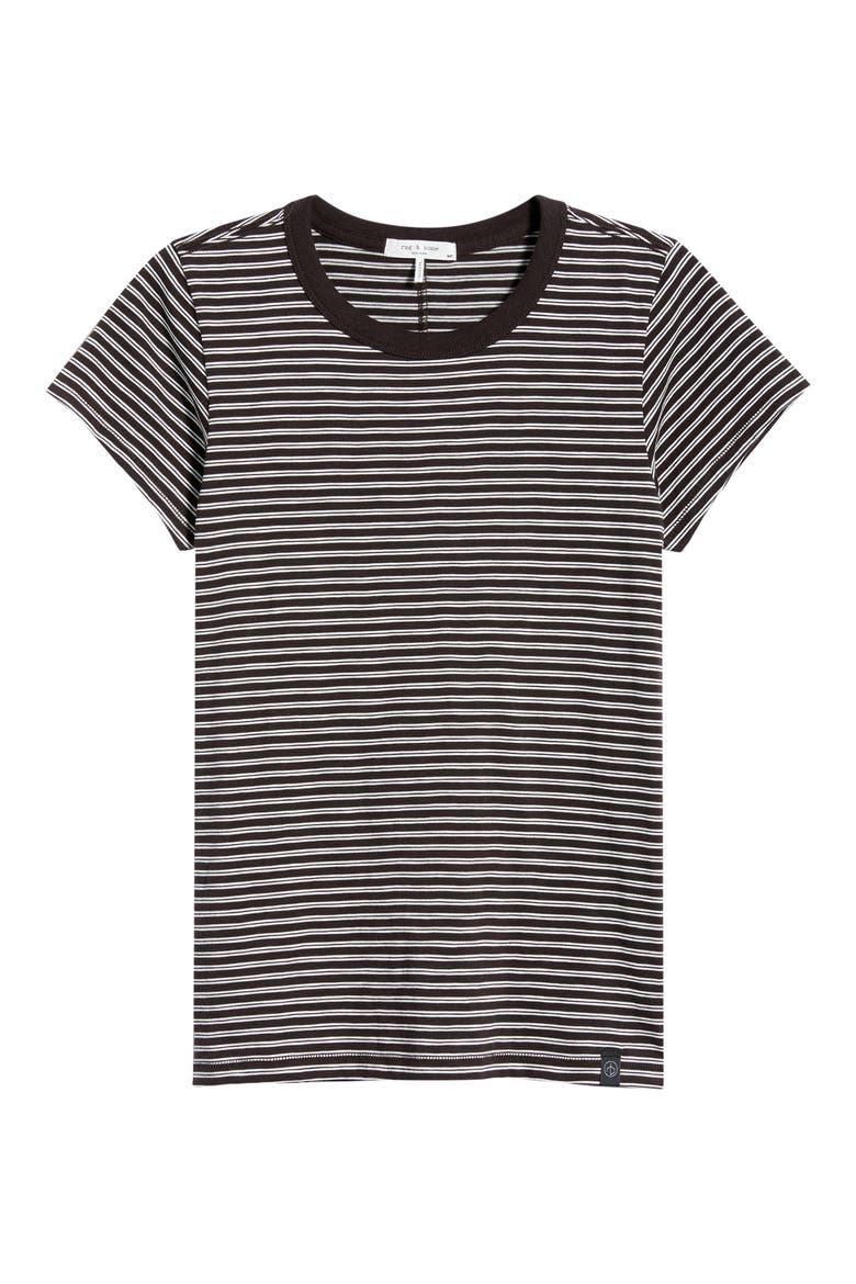 The Stripe Organic Pima Cotton Slub T-Shirt, Alternate, color, CHOCOLATE MULTI