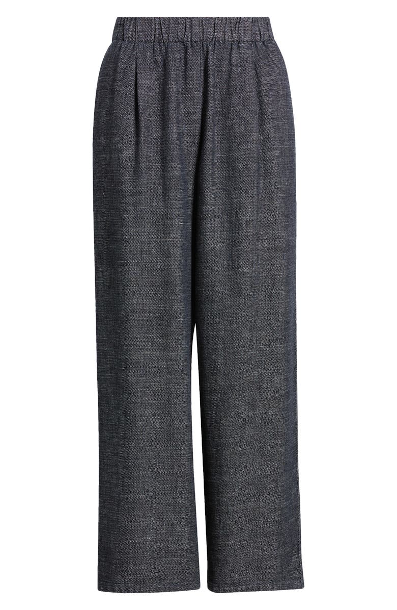 Eileen Fisher Pleated Hemp & Organic Cotton Straight Leg Ankle Pants, Alternate, color, 