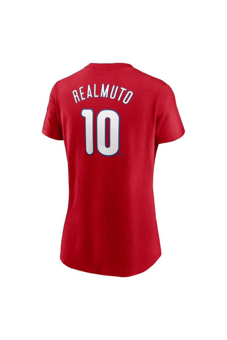 Women's Nike J.T. Realmuto Red Philadelphia Phillies Fuse Name & Number T-Shirt, Alternate, color, Red