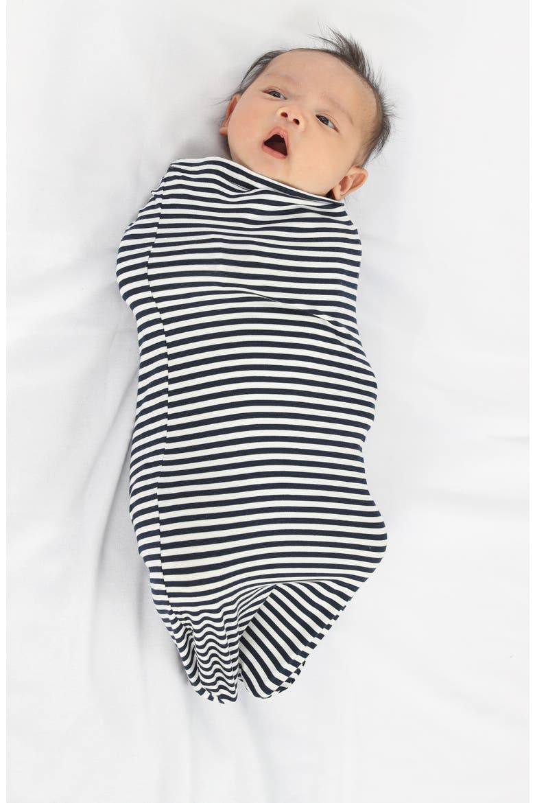 Mama Hospital Maternity/Nursing Nightgown with Bonus Baby Pouch, Alternate, color, NAVY