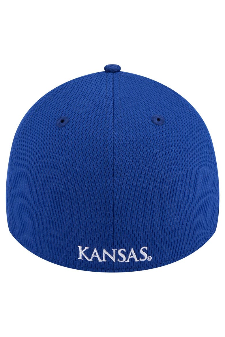 Men's New Era Royal Kansas Jayhawks Active Slash Sides 39THIRTY Flex Hat, Alternate, color, Royal