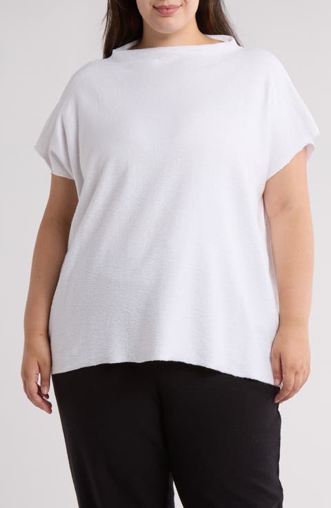 Mock Neck Square Top (Plus)