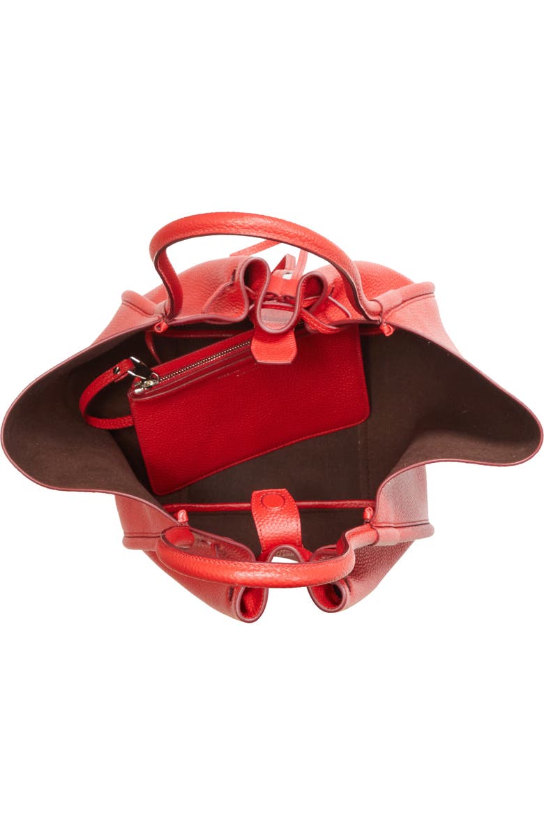 Proenza Schouler Large Ruched Leather Tote, Alternate, color, Tomato