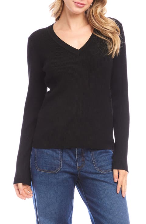 Rib V-Neck Sweater