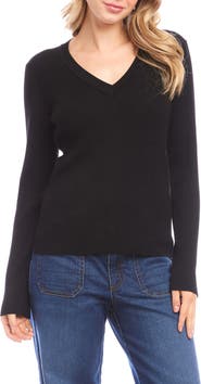 Karen Kane Rib V-Neck Sweater