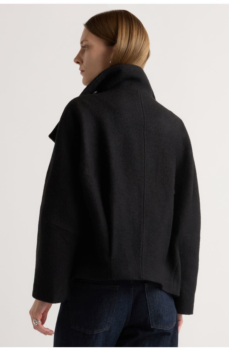 Modern Citizen Vashti Wool-Blend Collared Peacoat, Alternate, color, Black