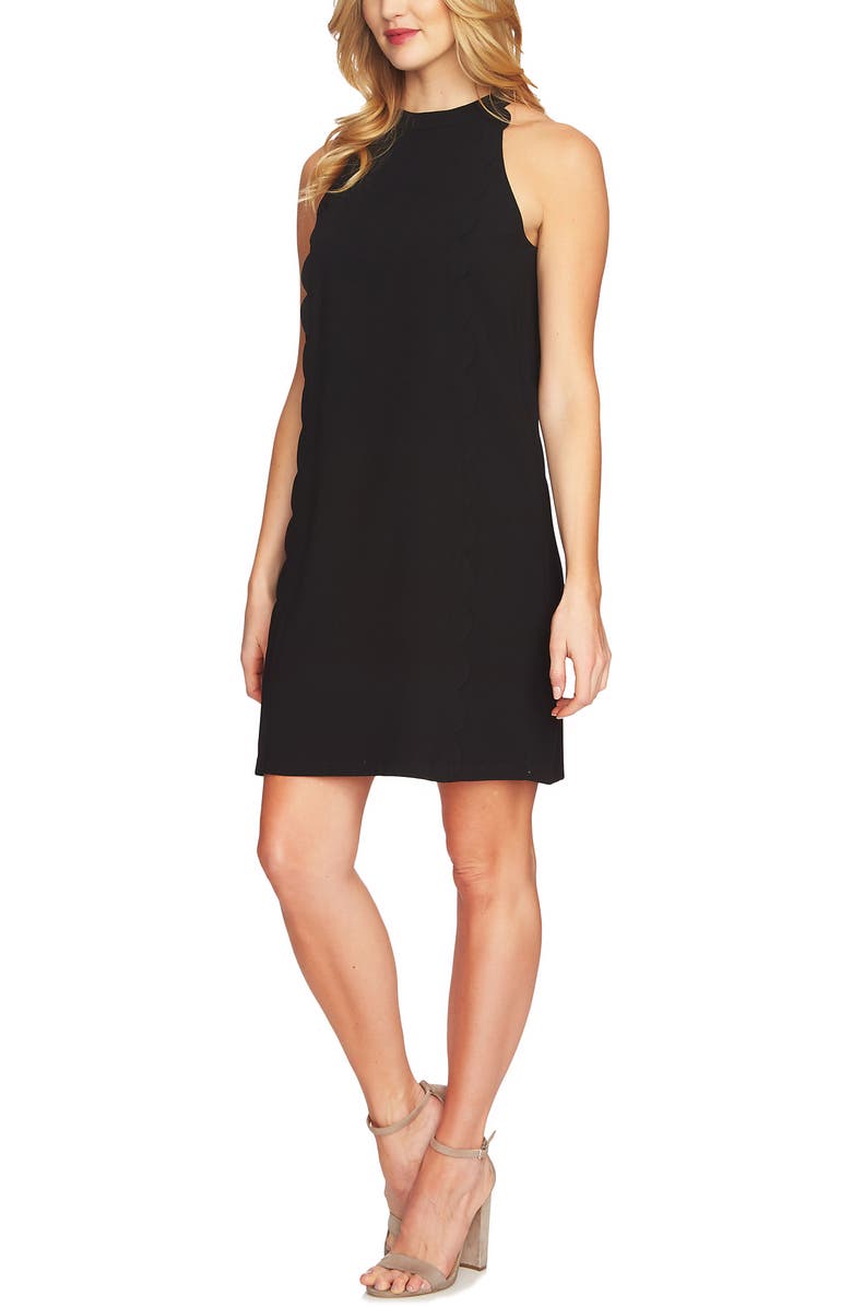 CeCe Scalloped Shift Dress, Alternate, color, 