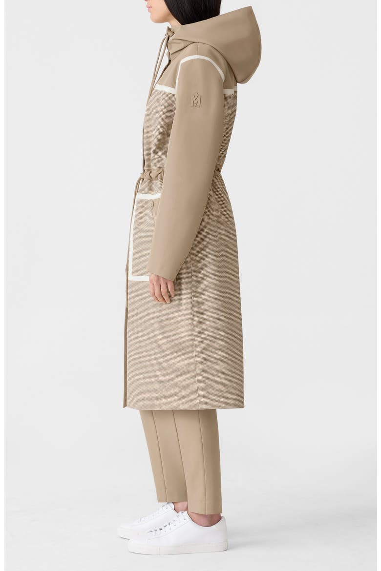 Jana-HT Houndstooth 3-Layer Tech Raincoat, Alternate, color, LIGHT CAMEL-CREAM
