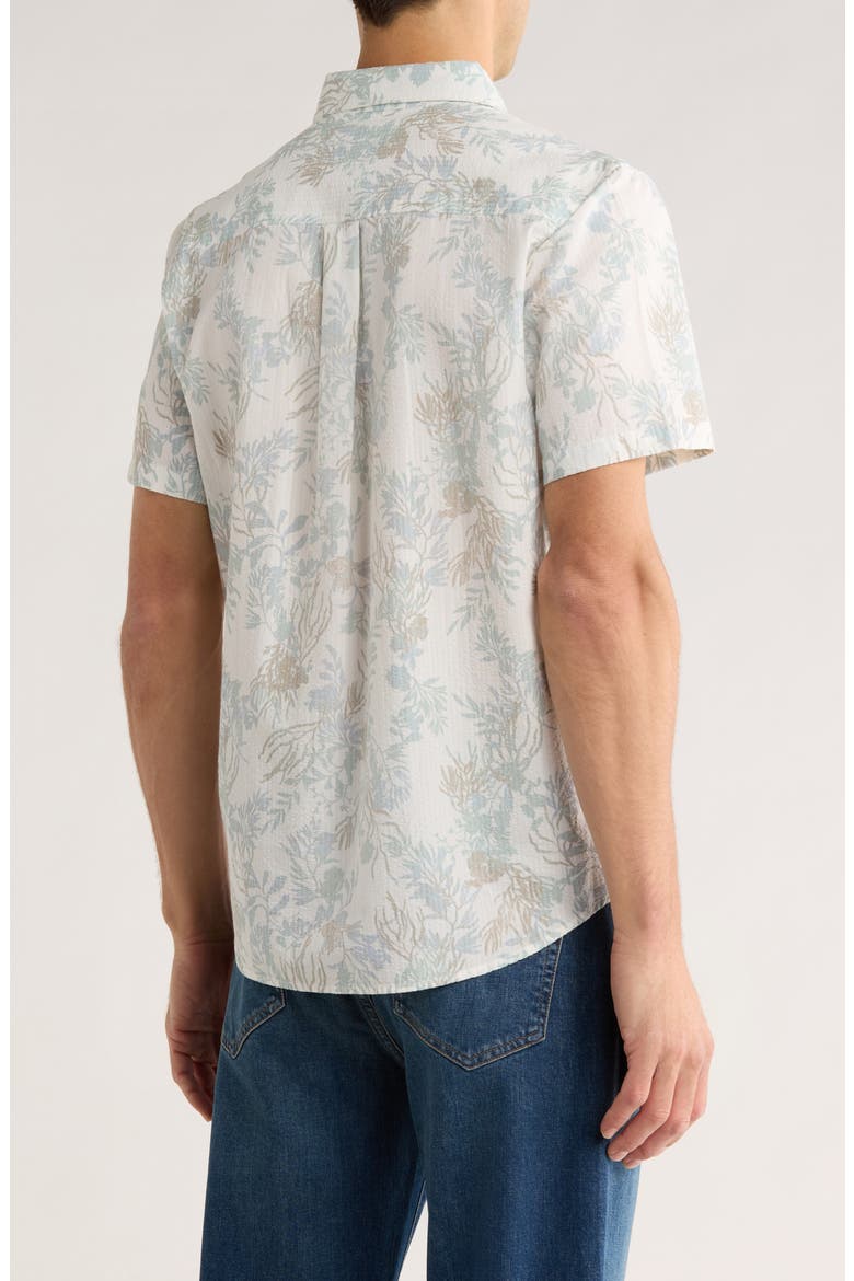 Cotton Seersucker Short Sleeve Button-Up Shirt, Alternate, color, IVORY ASBURY FLORAL
