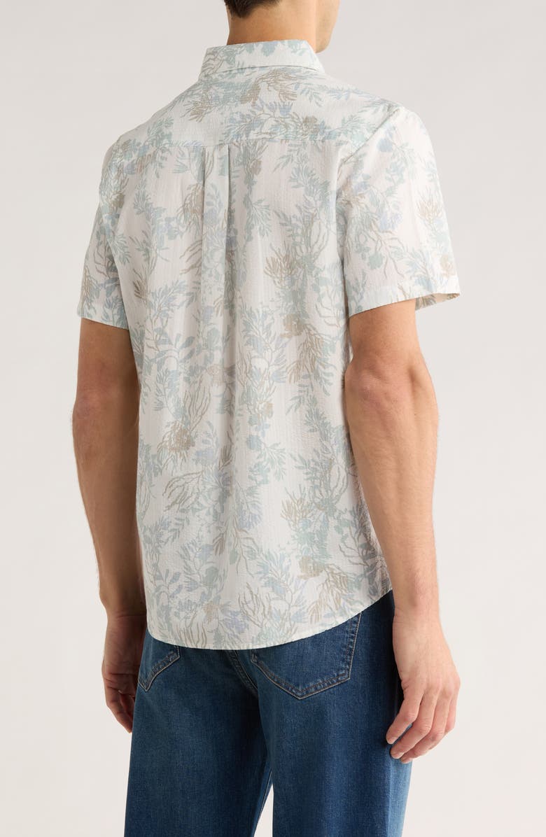 14th & Union Cotton Seersucker Short Sleeve Button-Up Shirt, Alternate, color, Ivory Asbury Floral