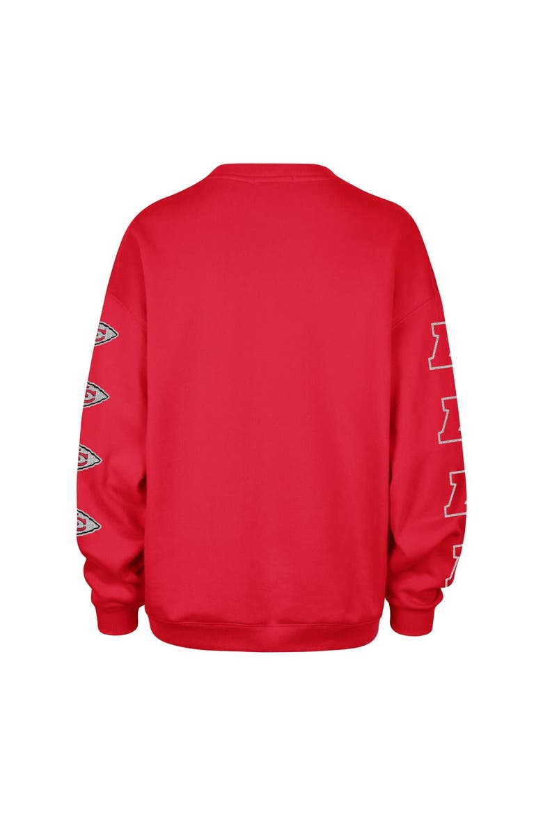 Women's '47  Red Kansas City Chiefs Go Big Oversized Pullover Sweatshirt, Alternate, color, Red