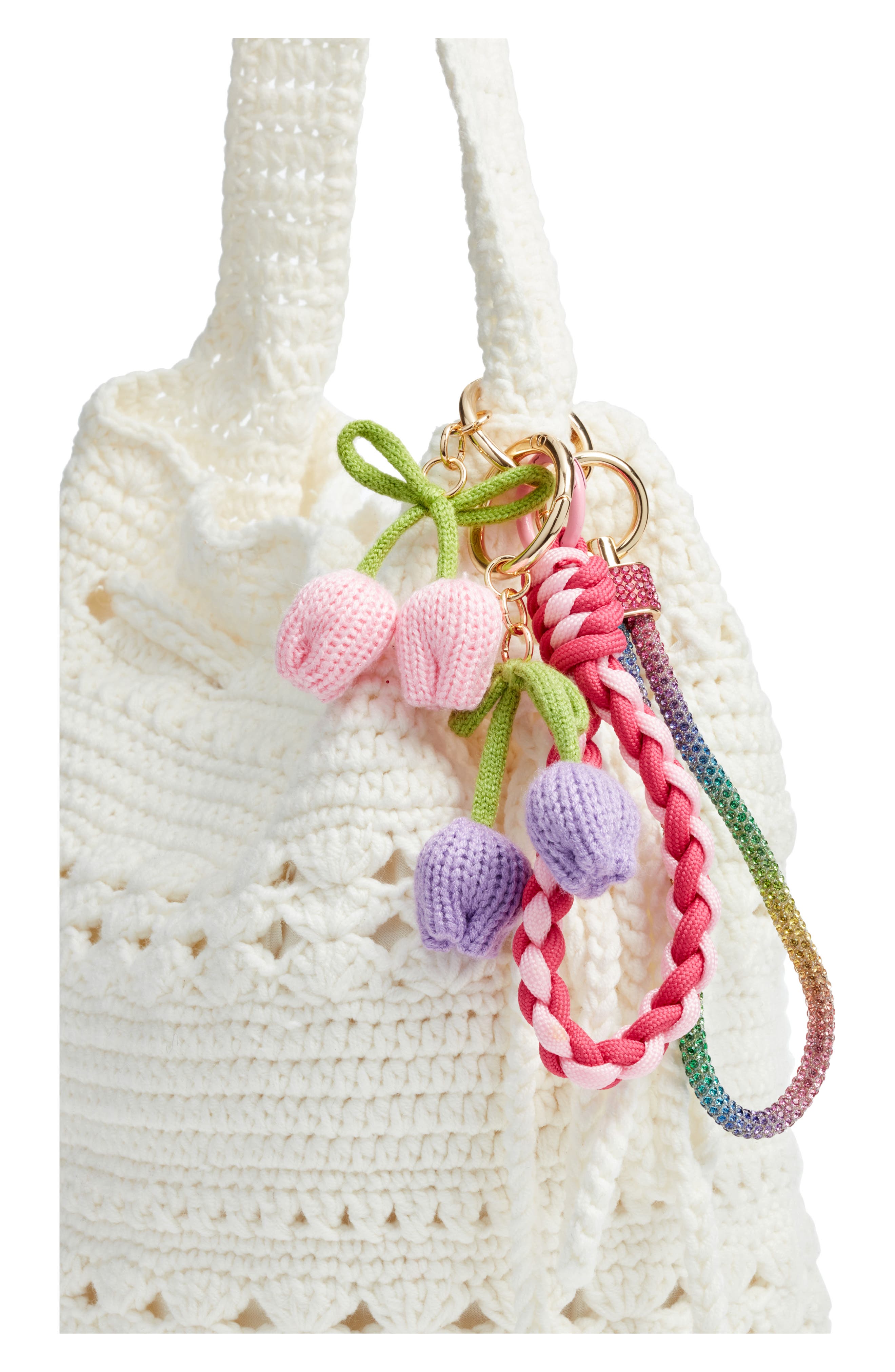 Chelsea28 Tulip Bag Charm, Alternate, color, Purple Multi- Gold