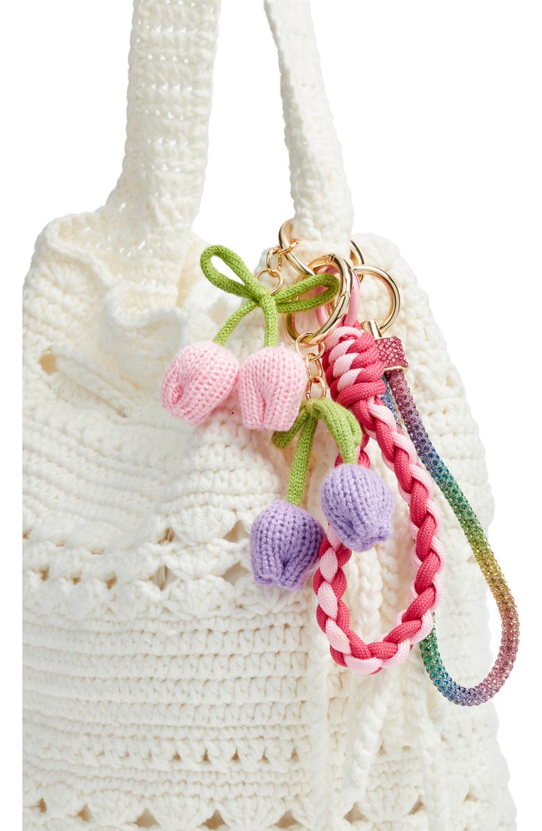 Chelsea28 Tulip Bag Charm, Alternate, color, Purple Multi- Gold