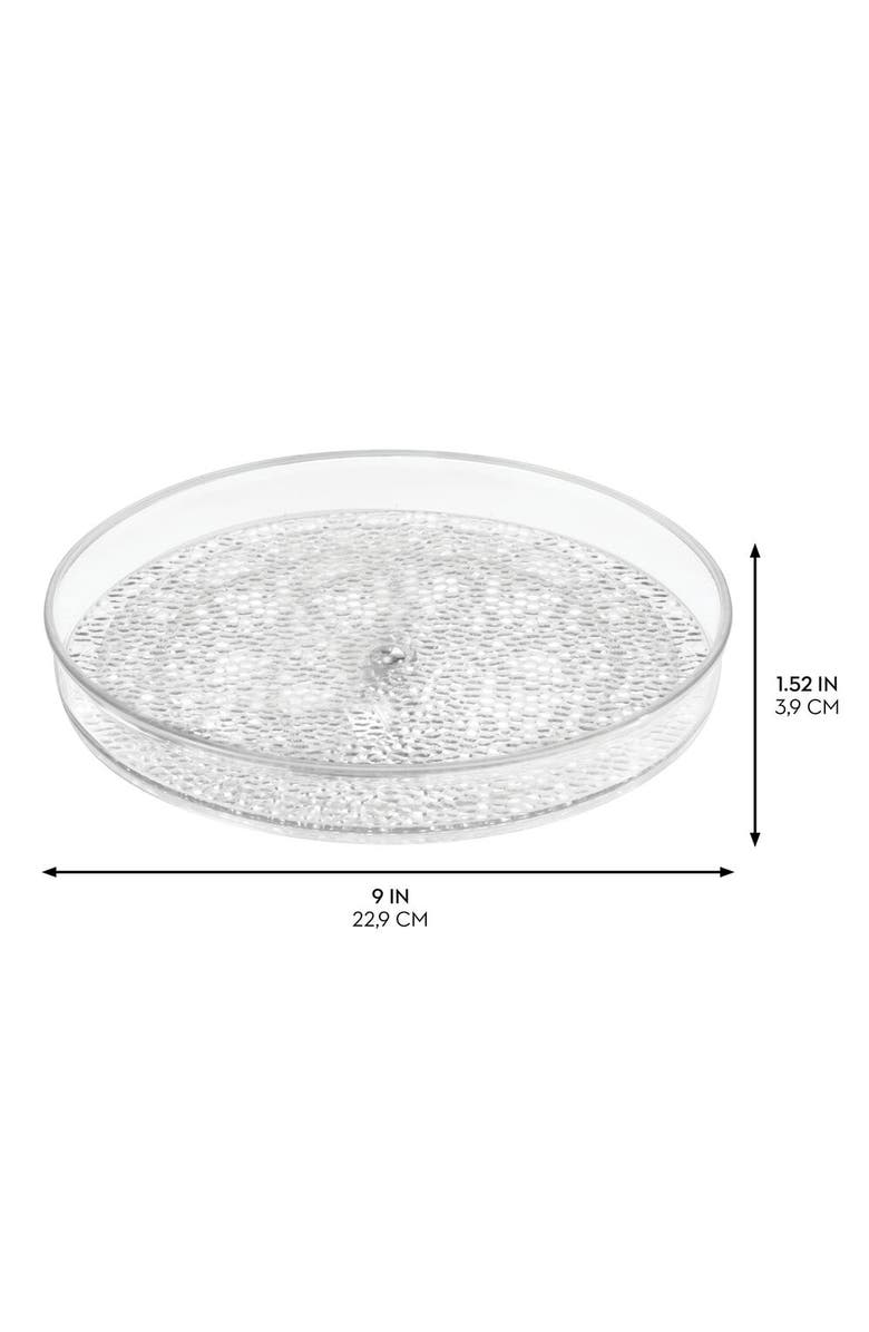 iDesign 9-Inch Plastic Lazy Susan Organizer for Bathroom - Set of 2 - Clear, Alternate, color, Clear