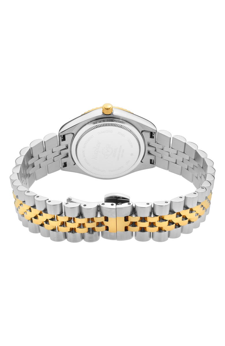 GV2 Naples Two-Tone Diamond Quartz Bracelet Watch, 34mm, Alternate, color, Two Toned Ss Ipyg