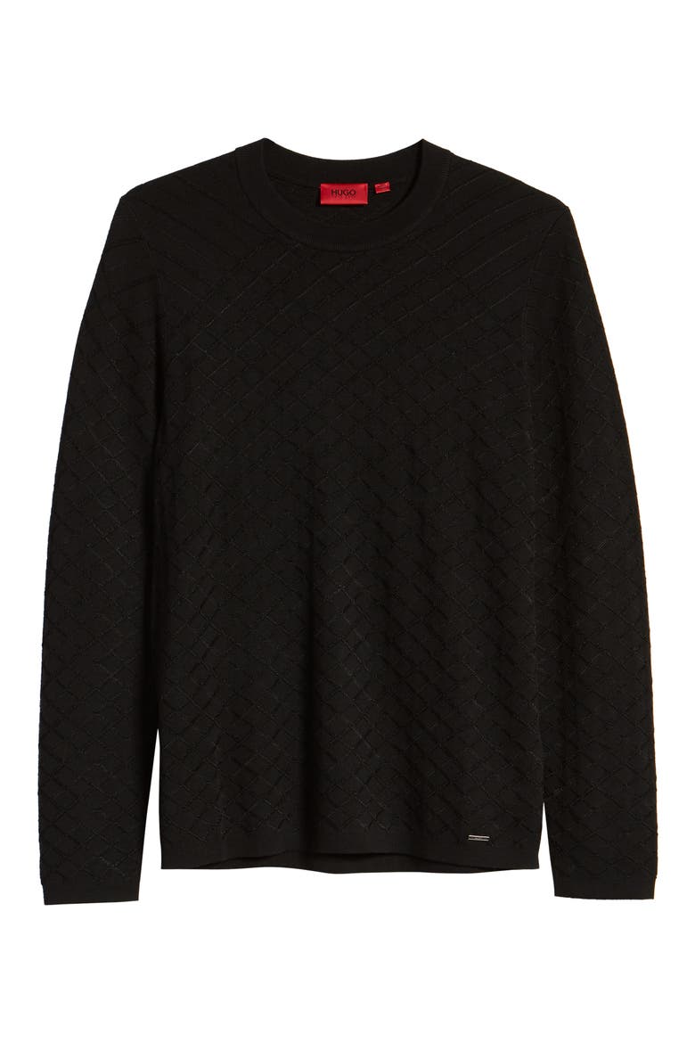 Scamun Slim Fit Sweater, Alternate, color, BLACK