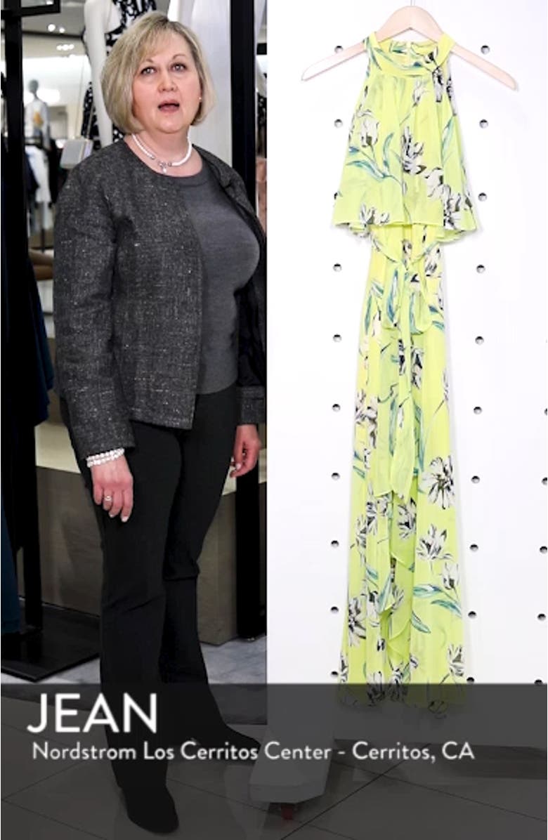 Halter Neck Chiffon Maxi Dress, sales video thumbnail