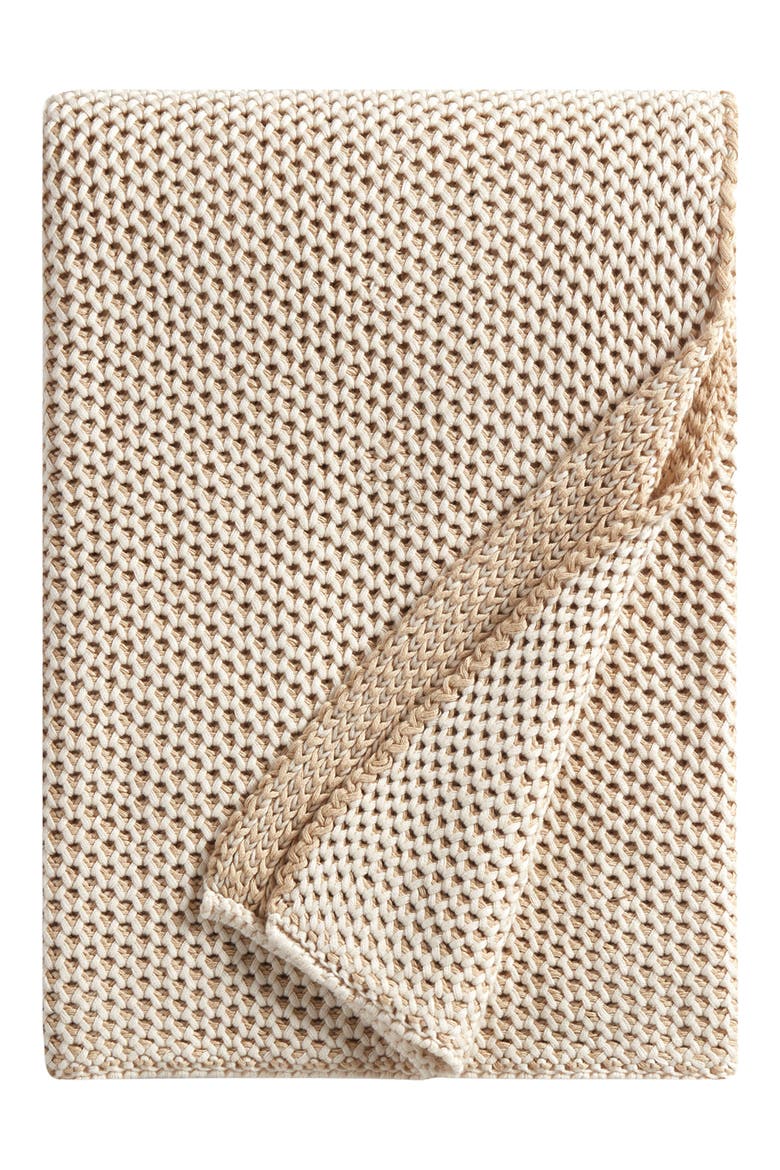 Honeycomb Throw Blanket, Main, color, LINEN