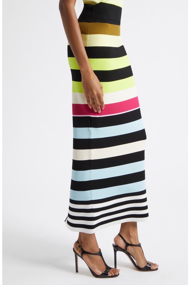 Stripe Milano Stitch Sweater Skirt, Alternate, color, NEW SULPHUR MULTI