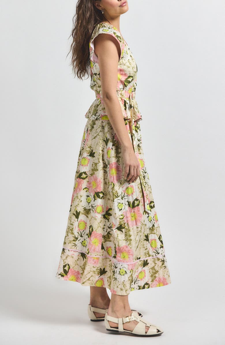 Derek Lam 10 Crosby Victoria Floral Cotton Maxi Dress, Alternate, color, 