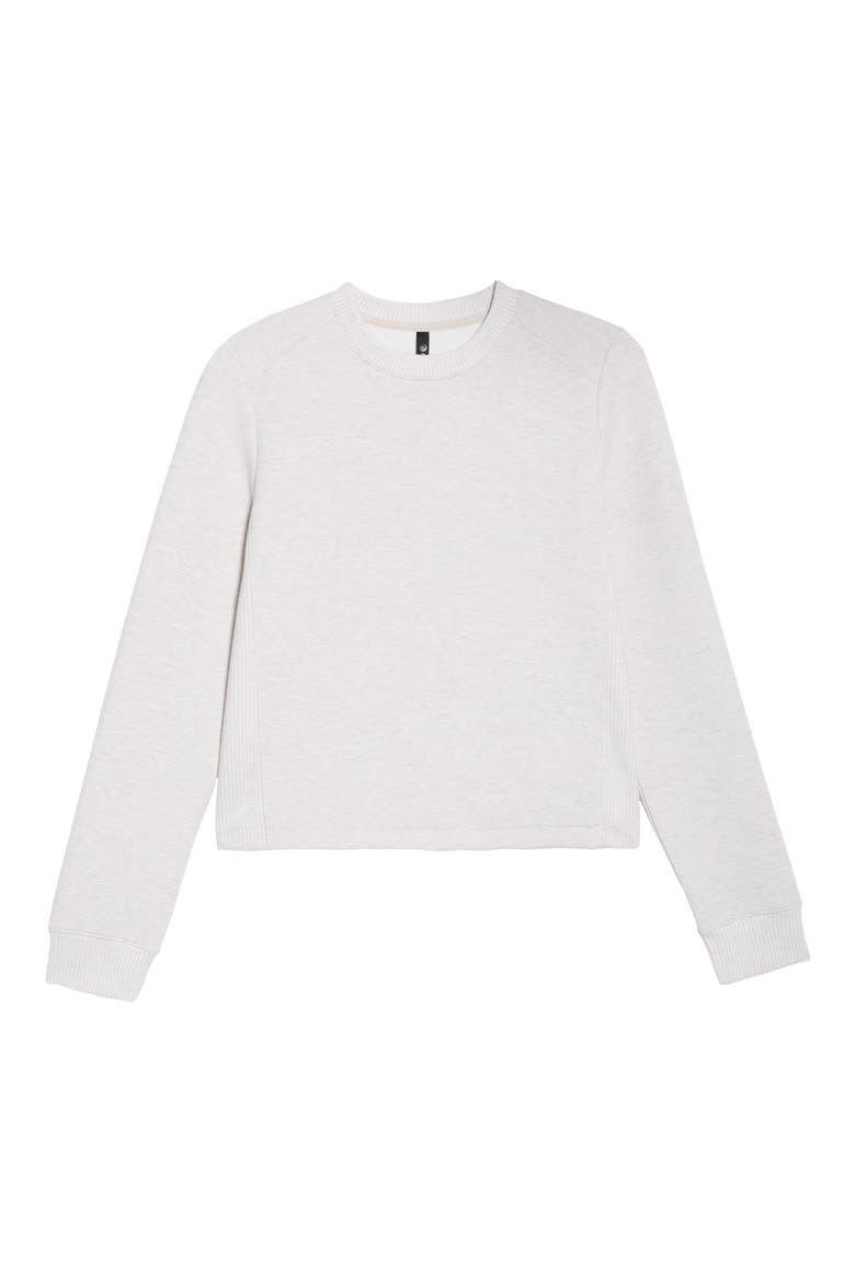 Dreamweave Recycled Polyester Blend Crop Sweatshirt, Alternate, color, HEATHER MOONBEAM