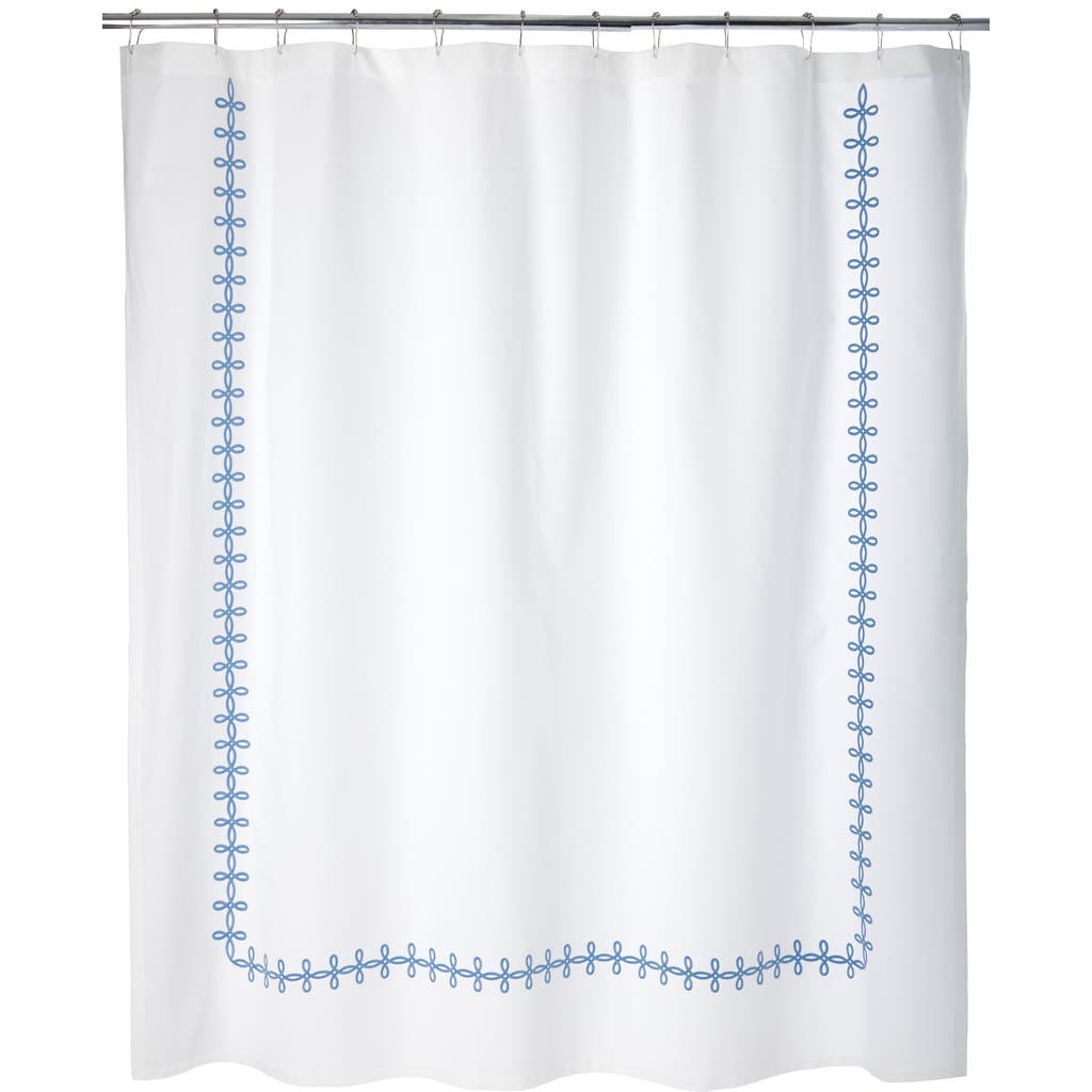 Matouk Gordian Knot Cotton Shower Curtain In Ocean