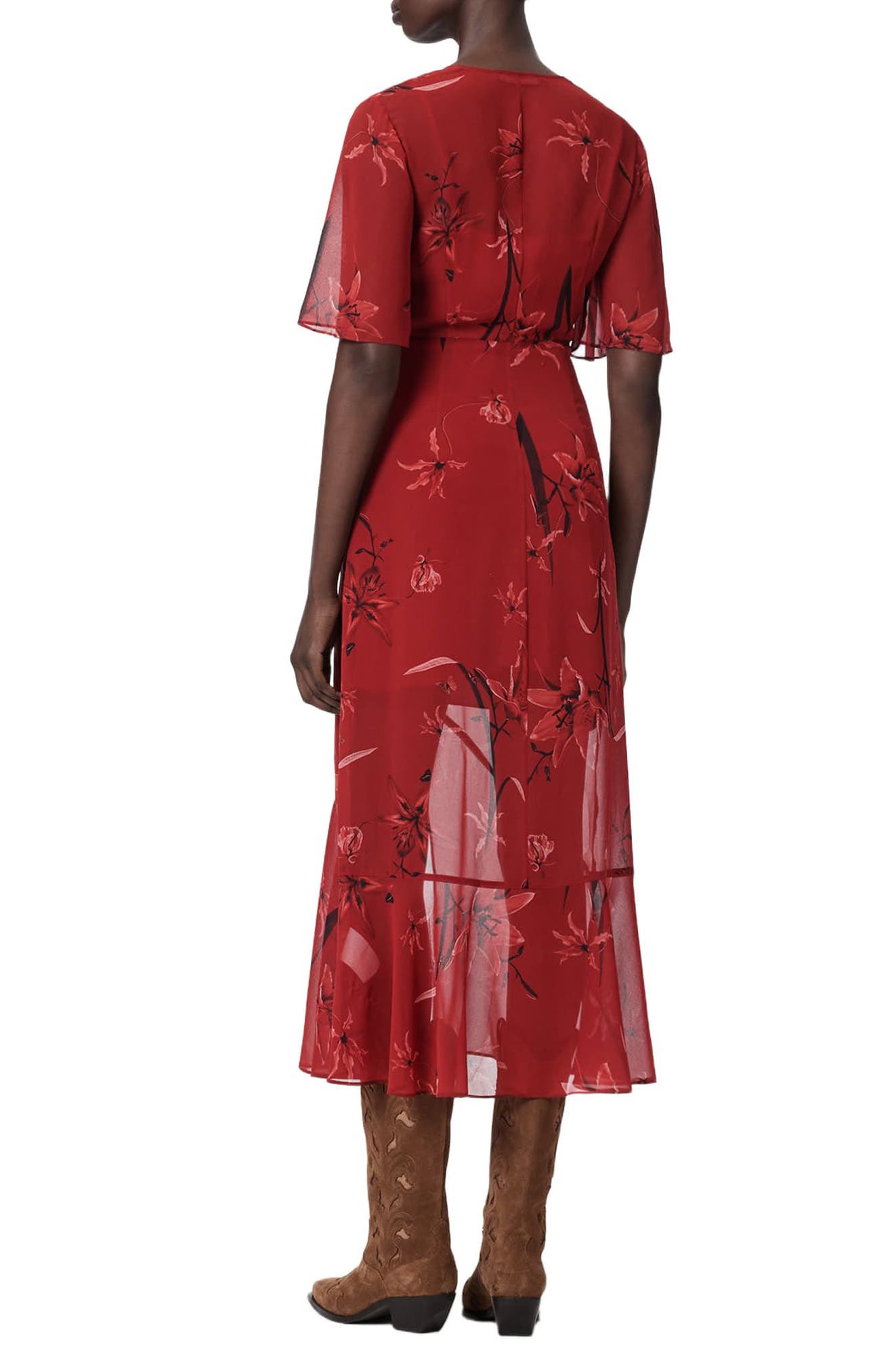 Mollie Twist Front Midi Dress - image 2
