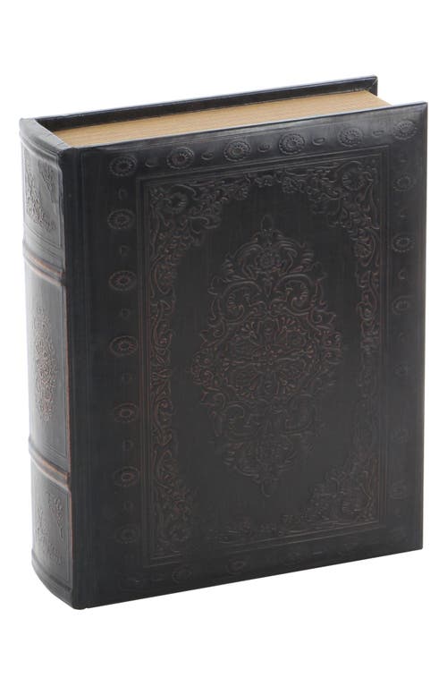 Sonoma Sage Home Faux Wood Set Of 3 Storage Book Boxes In Dark Brown